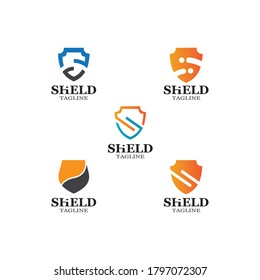 Shield symbol icon template vector  illustration design