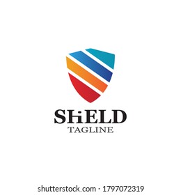Shield symbol icon template vector  illustration design