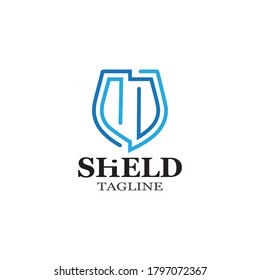 Shield symbol icon template vector  illustration design