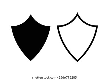 shield symbol isolated on white background vector image