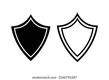shield symbol isolated on white background vector image