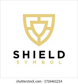 Shield Symbol logo design vector
