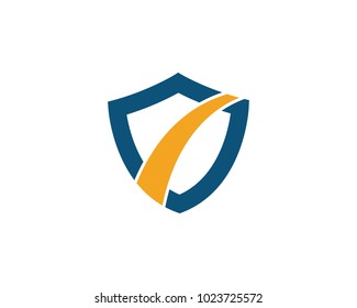 Shield symbol logo template vector illustration design