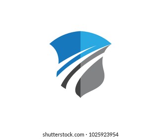 Shield symbol logo template vector illustration design
