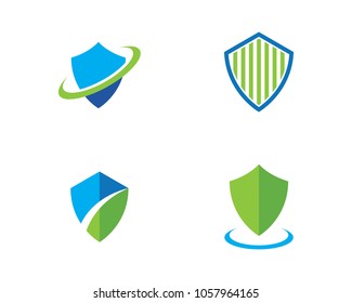 Shield symbol logo template vector illustration