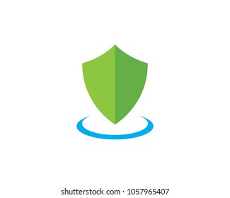 Shield symbol logo template vector illustration