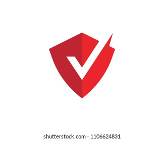 Shield symbol logo template vector illustration design