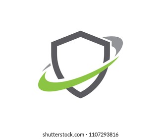 Shield symbol logo template vector illustration design