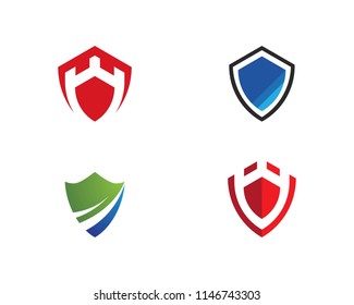 Shield Symbol Logo Template Vector Illustration Stock Vector (Royalty ...