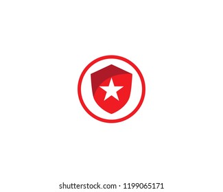 Shield symbol logo template vector illustration