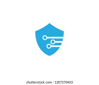 Shield symbol logo template vector illustration