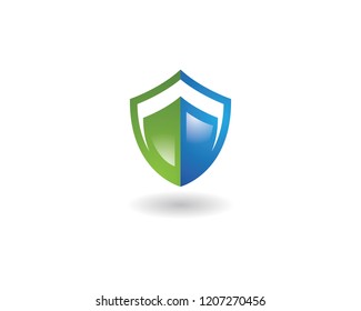 Shield symbol logo template vector illustration