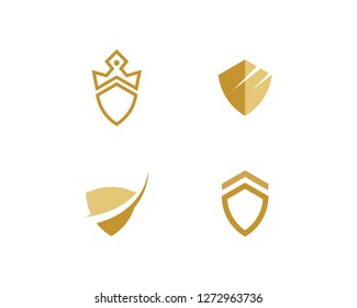 Shield symbol logo template vector illustration