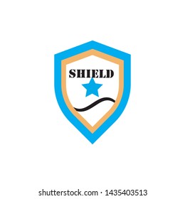 Shield symbol logo template vector illustration