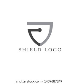 Shield symbol logo template vector