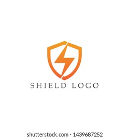 Shield symbol logo template vector