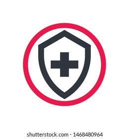 Shield symbol logo template vector