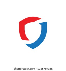 Shield symbol logo template vector illustration