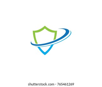 Shield symbol logo template vector illustration