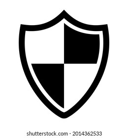 shield symbol on white background