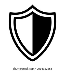 shield symbol on white background