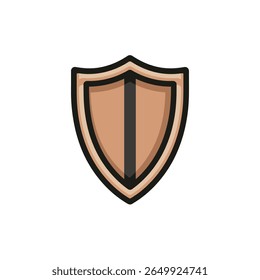 Shield symbol presents security vector isolated background