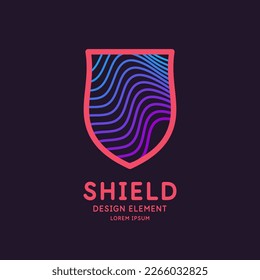 Escudo, símbolo de protección y fiabilidad. Elemento gráfico para el diseño. Imagen aislada del escudo.