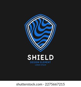 Shield, a symbol of protection and reliability. Graphic element for design. Isolated image of the shield.