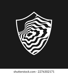 Shield, a symbol of protection and reliability. Graphic element for design. Isolated image of the shield.