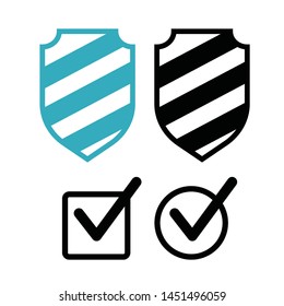 Shield symbol of protection and reliability. Shield security sign