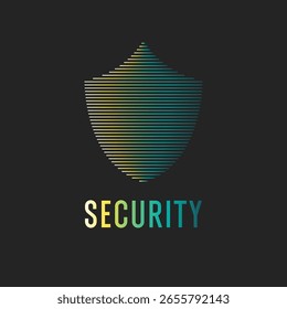 Escudo, um símbolo de proteção e confiabilidade. Sinal de proteção e segurança confiáveis contra ameaças de terceiros. Proteção contra vírus e cibersegurança.