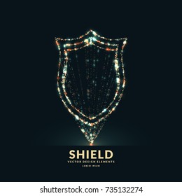 Shield, a symbol of protection and reliability. Vector illustration.