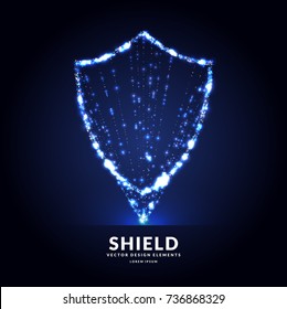 Shield, a symbol of protection and reliability. Vector illustration.