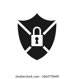 Shield Symbol. Security Logo. Key Icon. Vector eps 10.