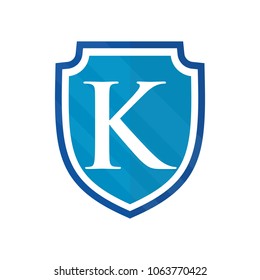 Shield Symbol. Security Logo. letter K Icon. Vector eps 10.