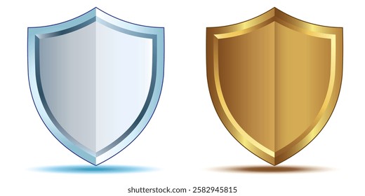 Shield symbol, sign, logo or emblem design. Shield icon, vector set. Set of shields silhouette. Vector Protect shield security icons. illustration.