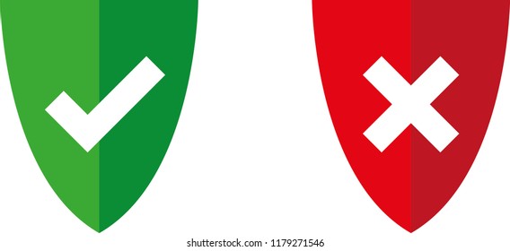 shield symbol vector Illustration virus protected and detected