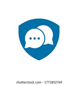 SHIELD TALK LOGO , CHAT PROTECTION LOGO