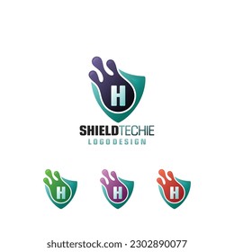 Schildkröte mit H-Buchstaben Logo des Sicherheits-Symbol Unternehmen Sicher Symbol-Schutz Business-Identität Vektorklammer-Kunst