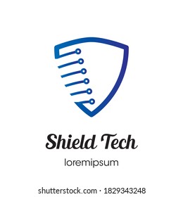 Shield Tech logo symbol or icon template design