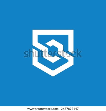 Shield Technology Letter S Logo design vector template