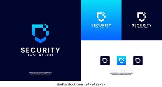 Shield technology logo design inspiration