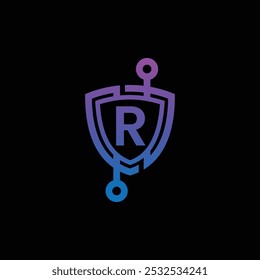 Shield Technology Logo And Letter R