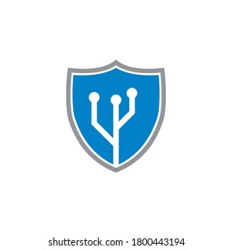 shield technology logo , smart safety logo
