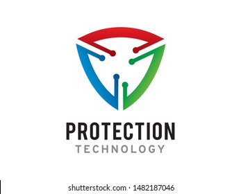 Shield Technology logo symbol or icon template