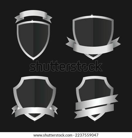 Shield template design element with attractive appearance