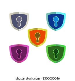 Shield template on white background