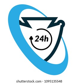 shield with the text 24H