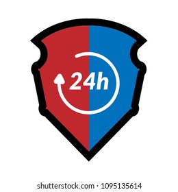 shield with the text 24H