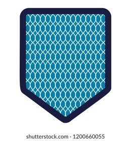 shield with textile pattern